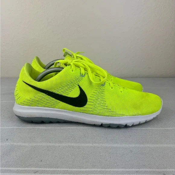 Size 10 - Nike  Flex Fury  Tennis Ball Yellow 705288-700 - Picture 4 of 8